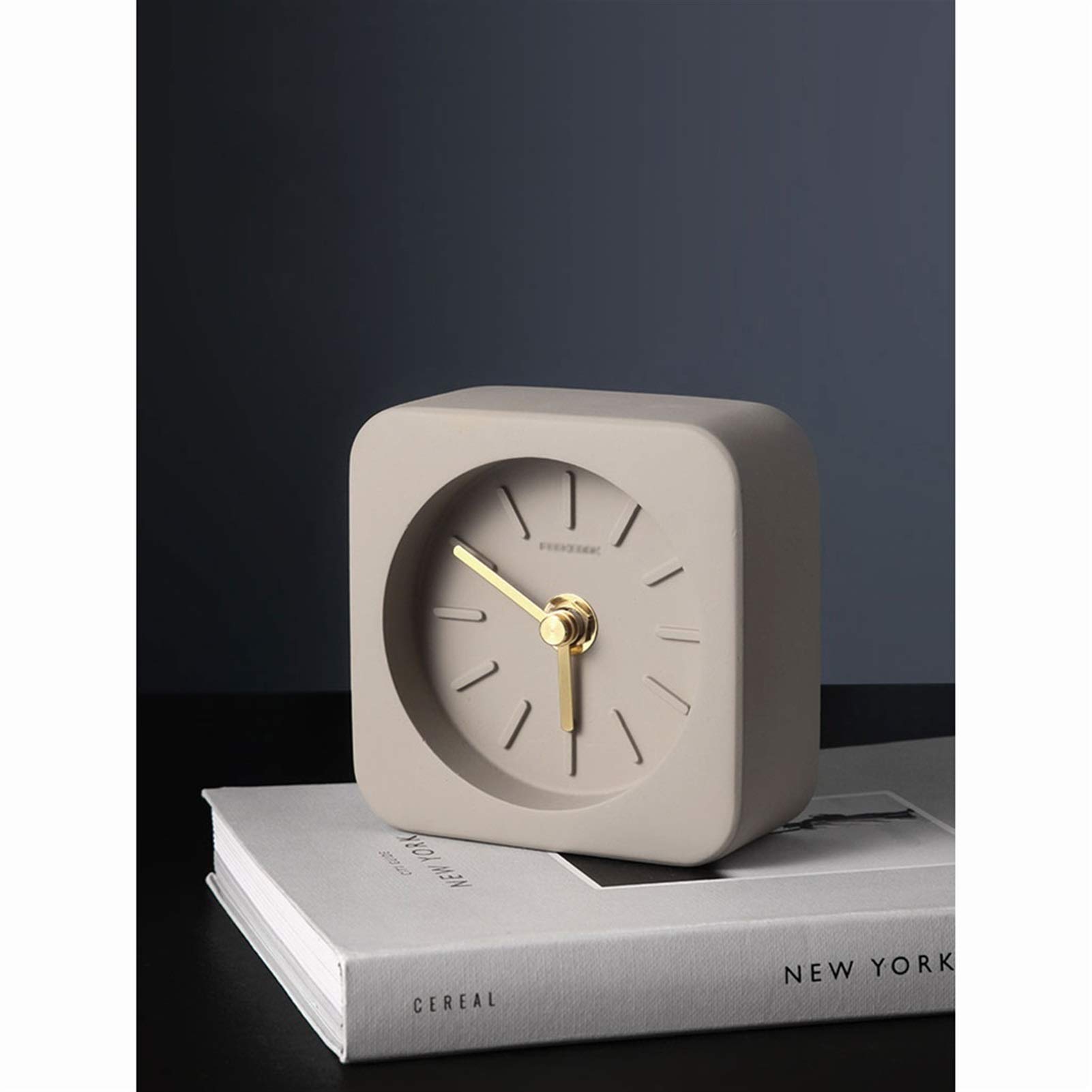 Reloj de Mesa 3.9 Pulgadas Cemento Creativo Silencioso Geométrico