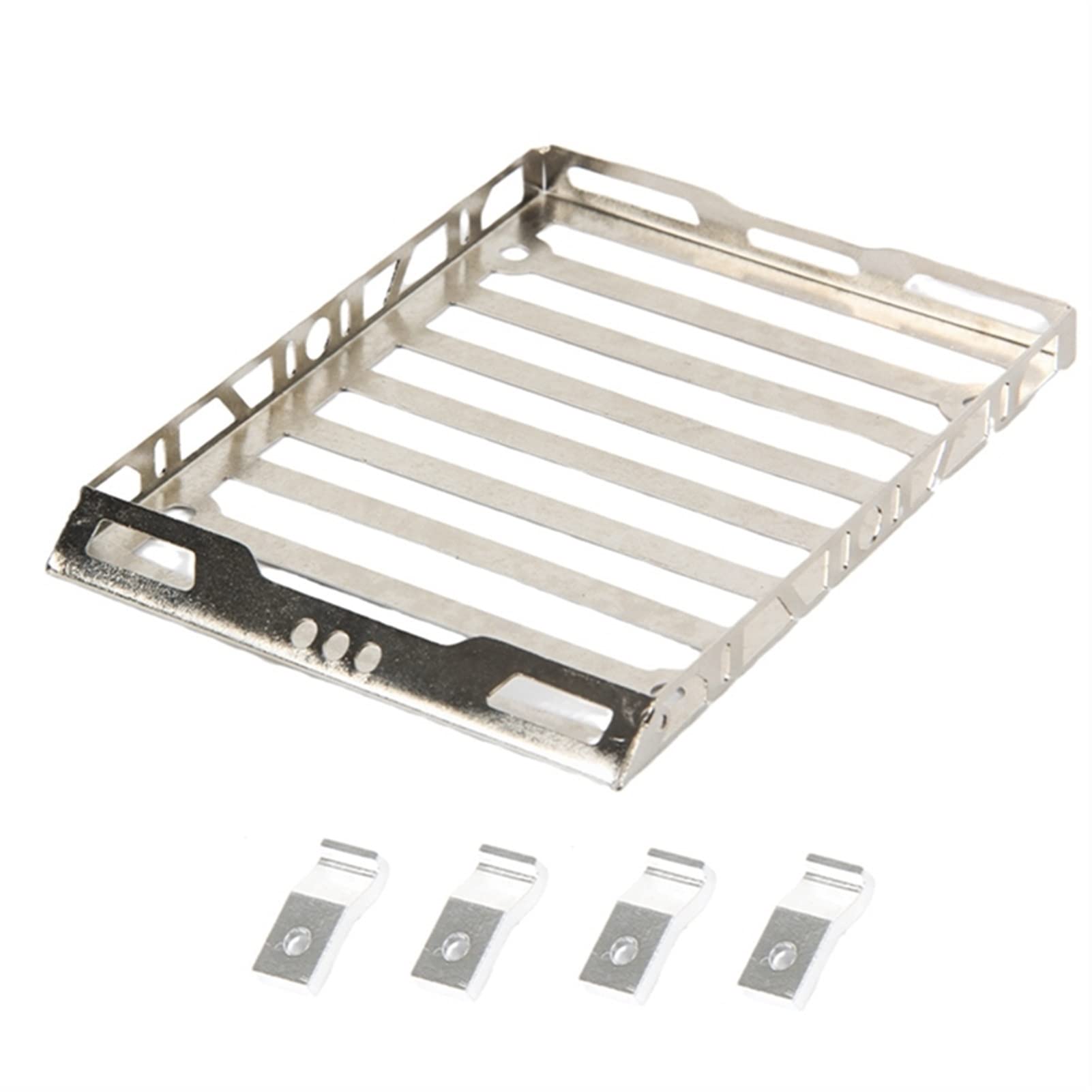 VIKEP Metal Luggage Carrier Roof Rack Fit For XIAOMI Suzuki Jimny 1/16 RC Car (Color : Silver)
