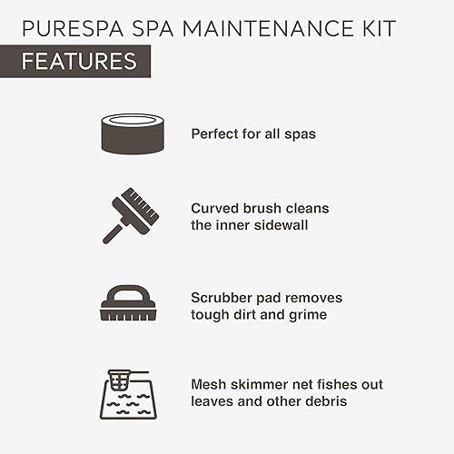Miniatura 9 de Intex PureSpa Plus Greystone - Bañera de hidromasaje cuadrada inflable para exteriores, 74 x 28 pulgadas, con kit de cepillo de mantenimiento