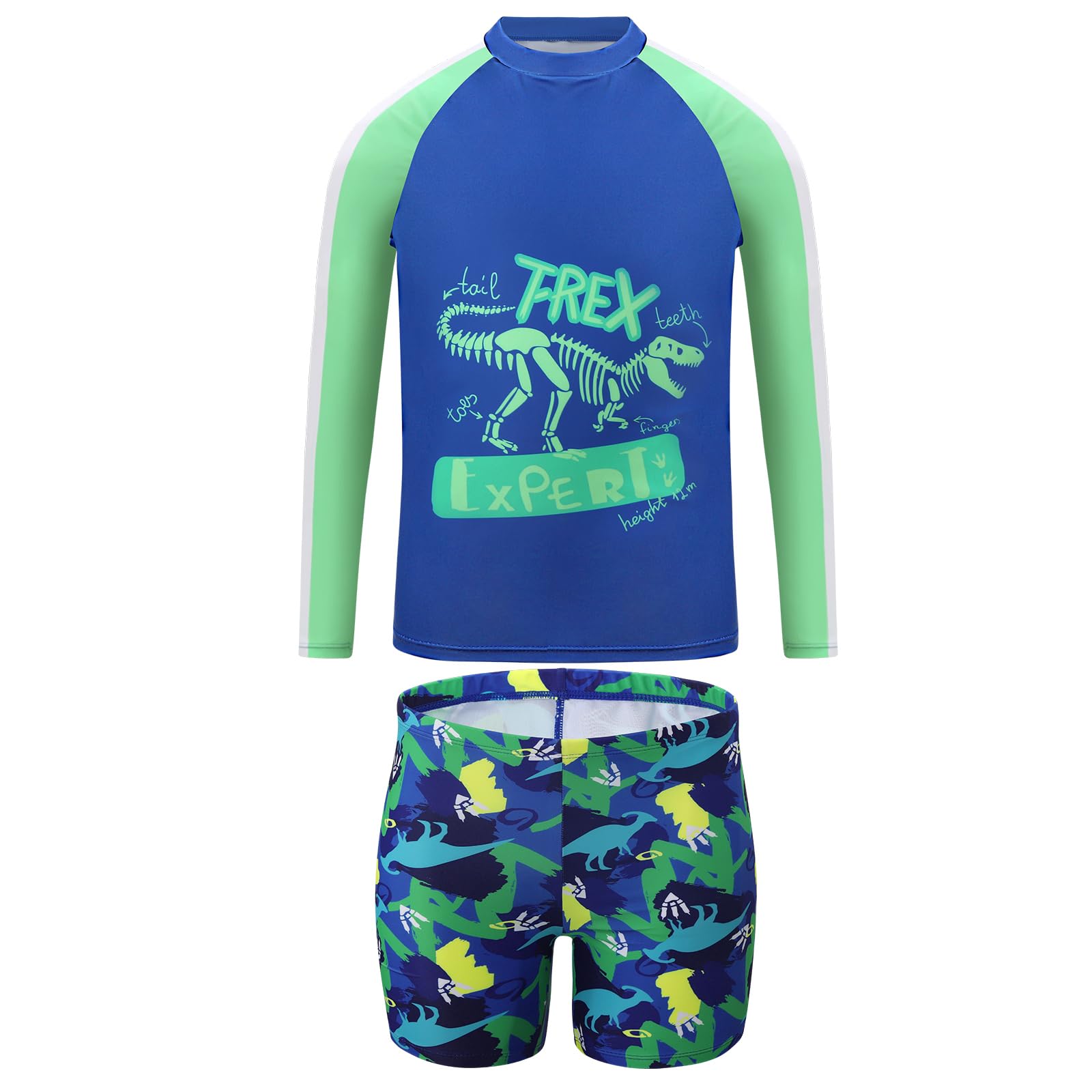 Bañador Niño con Manga Larga UV Protección Solar Camiseta de baño y Pantalones de natación para Surf Piscina Playa