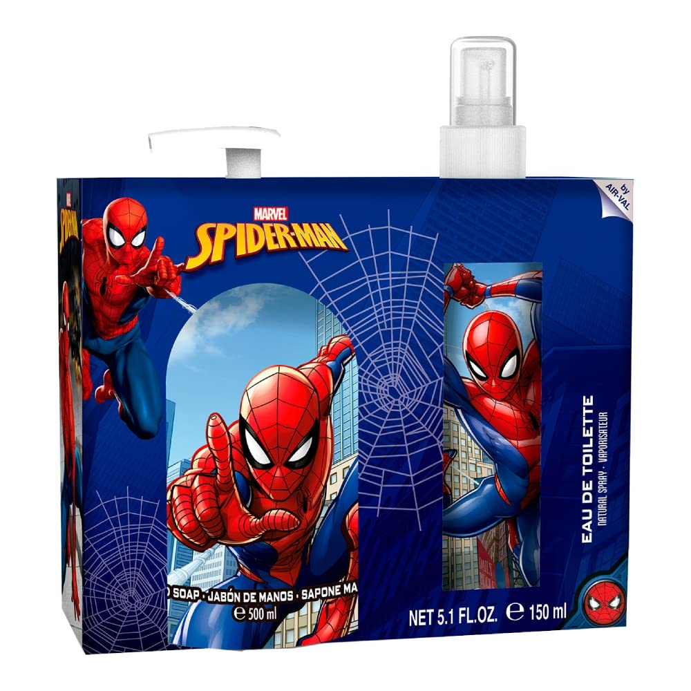 geurset Spider-Man junior 650 ml lichtblauw/wit 2-delig