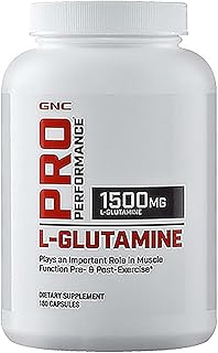 GNC Pro Performance L-Glutamine, 180 Capsules, Supports Muscle Recovery