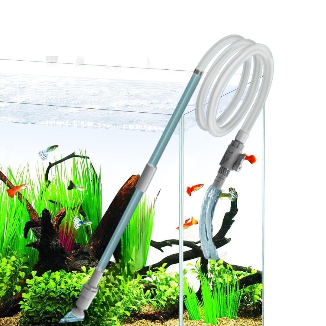 VAYINATO® Easy to Use Shake Type Aquarium Fish Tank Syphon Water Changer and Gravel Cleaner with Flow Contol ON/Off Knob (YDD-22(240 CM -Long Tube) Suits Upto 100CM Tank) by Petzlifeworld