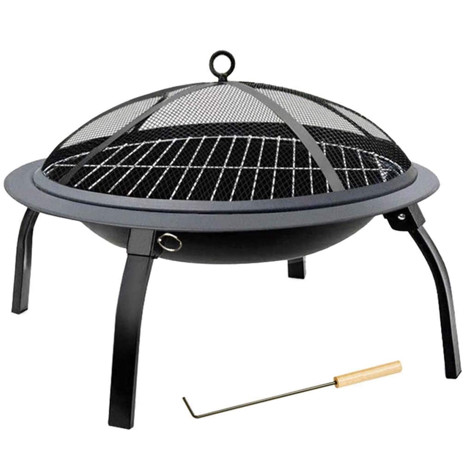 Feuerschale barbecue portable inox pour panier à charbon de bois