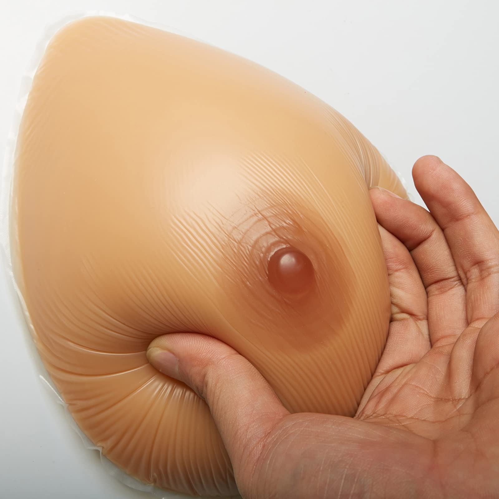 HDFU 1 Par De Formas De Pecho De Silicona – Insertos Autoadhesivos Para Prótesis De Tetas Falsas Para Mastectomía, Color 0.12 Oz/par
