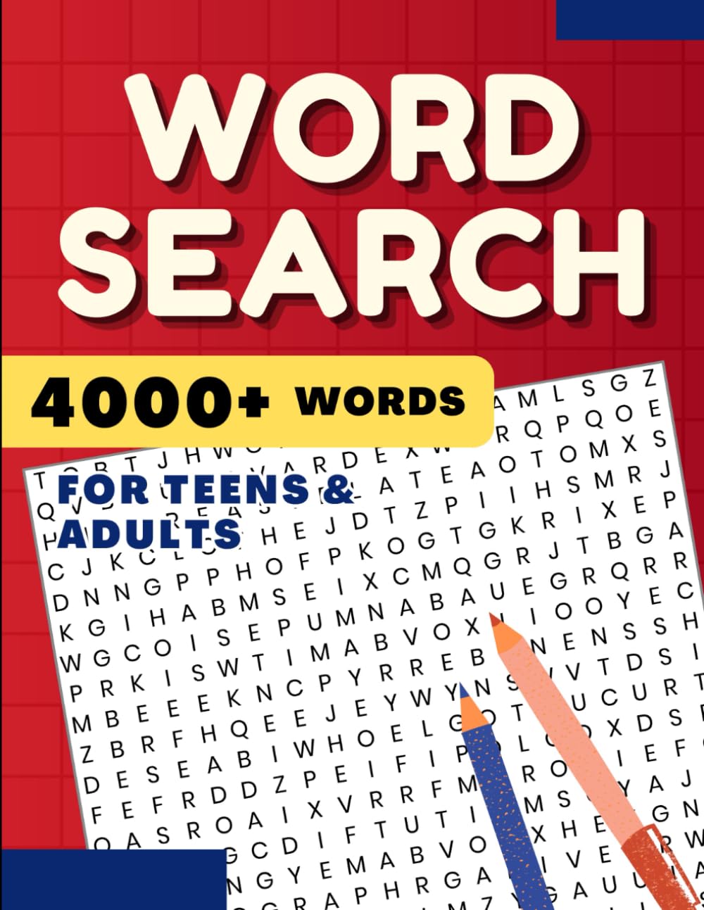 4000+ Word Search Puzzles for Teens & Adults: Fun and Challenging Puzzle Book with Solutions