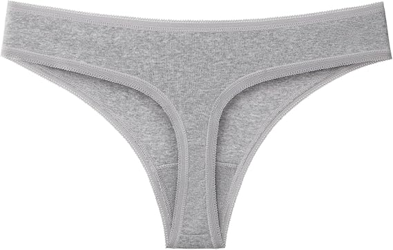 Cotton Thongs for Women Breathable Stretch Womens Underwear Cotton Sexy Ladies Panties Super Soft, 7 Pack