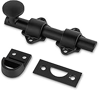 MegaHandles 4 Inch Heavy Duty Dutch Door Slide Bolt Latch - Matte Black, Easy Install for Doors, Cabinets, Toy Boxes & More