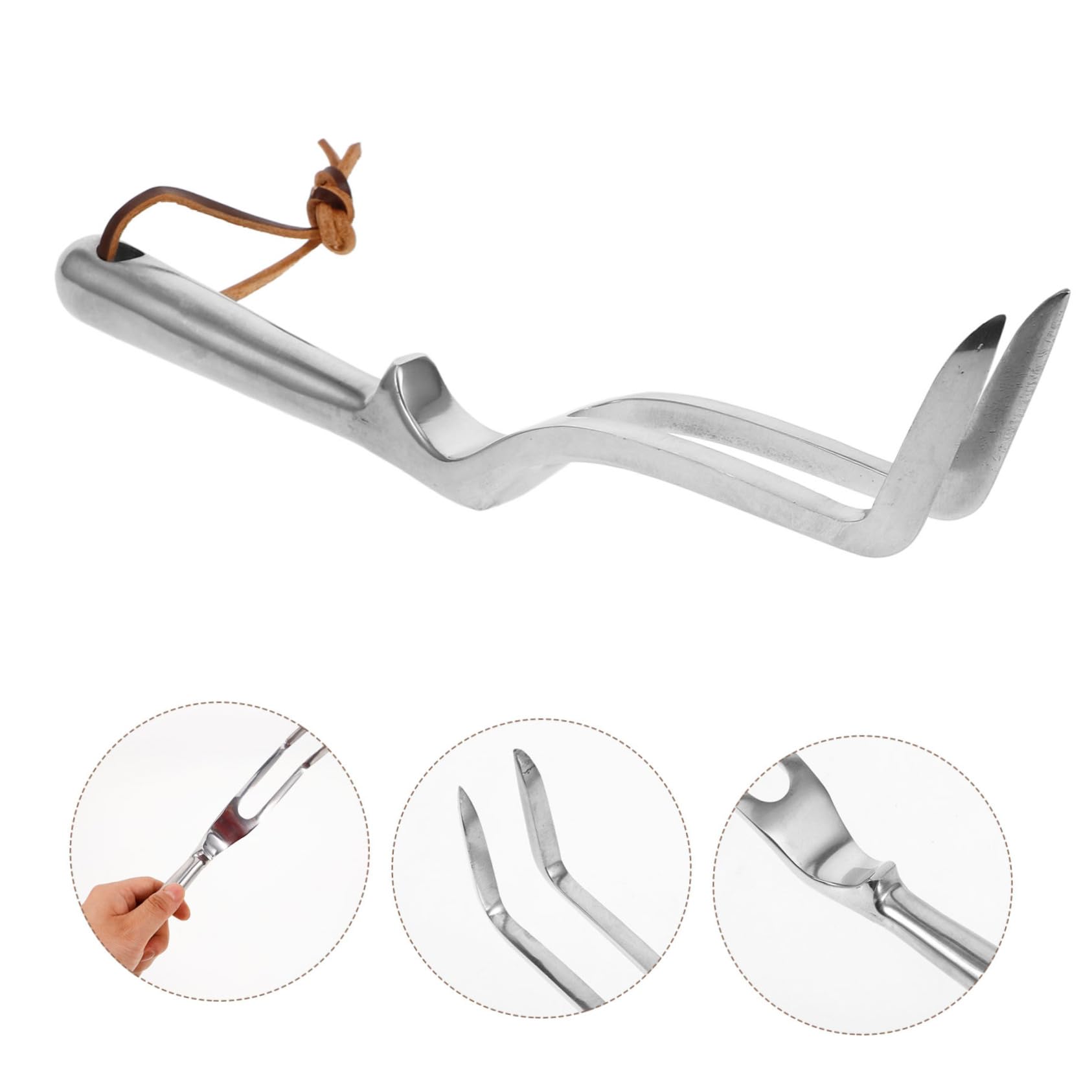 SHINEOFI 3 Stück Mini-Rechen Picker Landschaftsbau Handrechen Gartenrechen für die Gartenarbeit Gartenrake Handkultivator Pflanz Rechen Magnesium-Aluminium-Legierung Silver