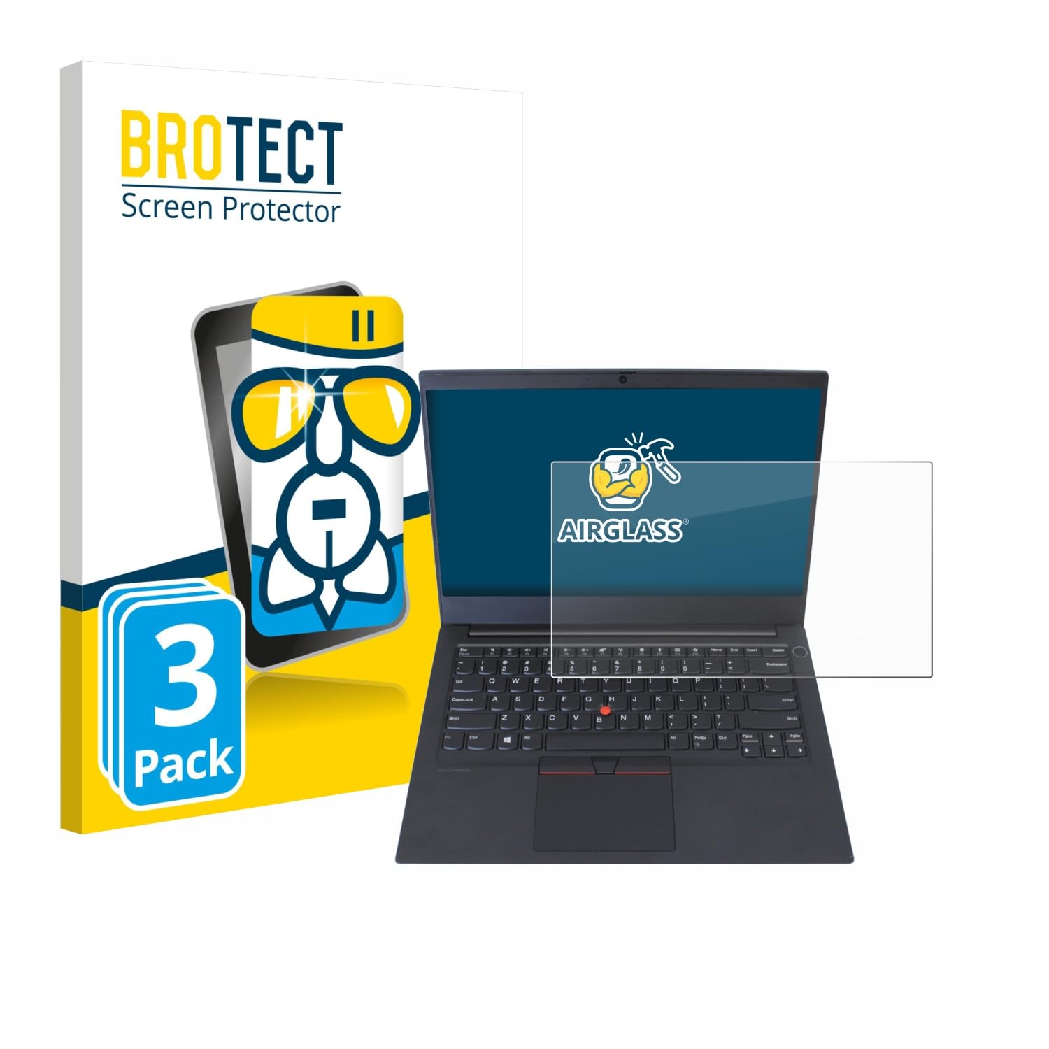 brotect Pellicola Protettiva Vetro per Lenovo ThinkPad E14 Gen 1 Protezione Schermo (3 Pezzi) [Durezza Estrema 9H, Chiaro]