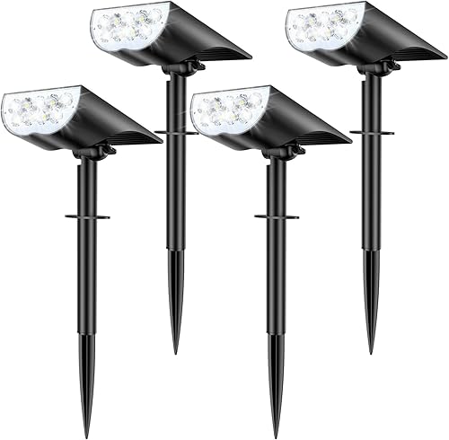 Miniatura 9 de BAXIA TECHNOLOGY Focos solares impermeables para exteriores, 3 modos de iluminación, luces puntuales, luces solares del atardecer al amanecer, luces