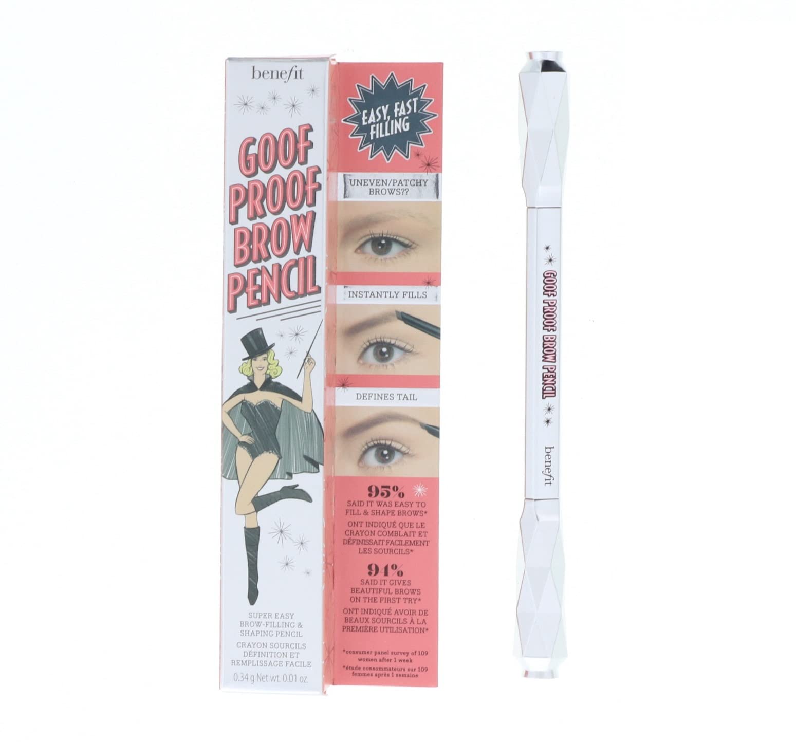 BenefitCosmetics Goof Proof Brow Pencil Easy Shape & Fill - DLX size 0.001 oz. Shade - 03 Medium