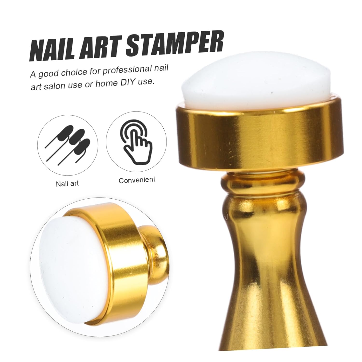 Silicone Nail Art Stamper for Manicure DIY Seal High-grade Material Nail Art Tool for Home and Salon Use for Beginners and Professionals