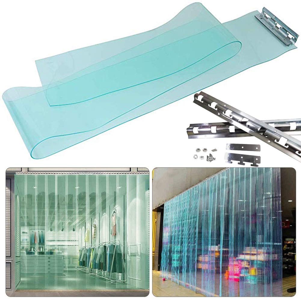 Rideau en bande PVC écran transparent panneaux de porte industriels extensibles 1.2x2.4m
