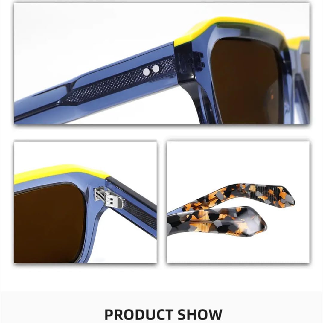 Uv400 - Gafas de sol polarizadas para mujer, estilo retro, acetato grueso