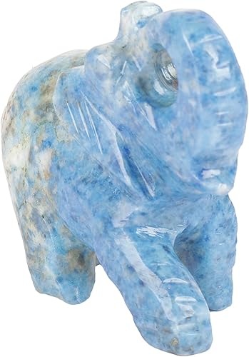 Miniatura 2 de GEMHUB Estatua de elefante con piedras preciosas de lapislázuli – aproximadamente 220.00 qt. Estatua decorativa tallada a mano