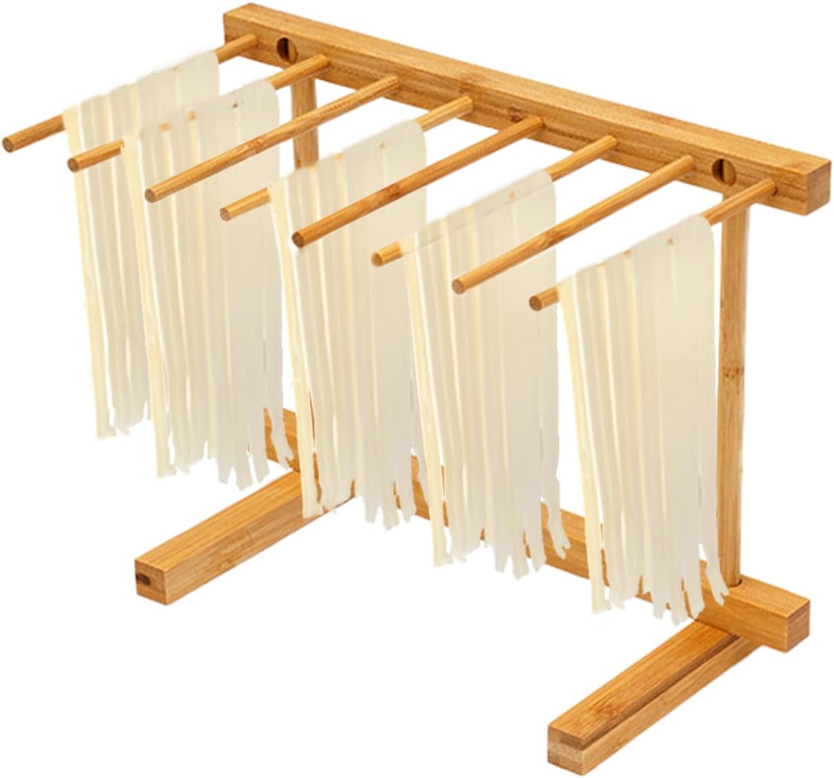 Bamboo Pasta Drying Rack, Spaghetti Noodle Dryer for