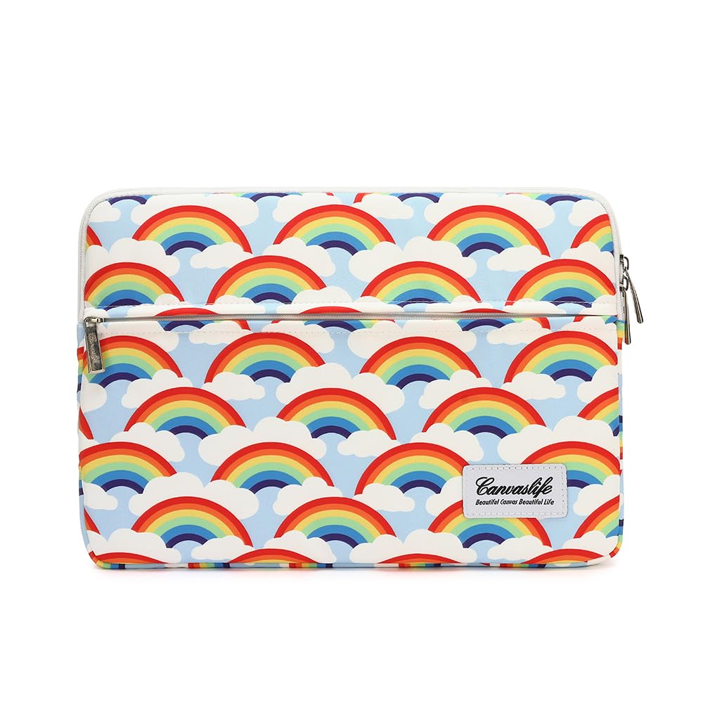 canvaslife Waterproof Patten Laptop Sleeve 14 inch 14.0 inch Laptop case Bag (Rainbow)