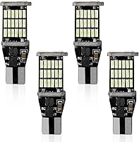 Tuxihapp 4-Pack T15 LED Reverse Bulbs 6500K Ice Blue 45SMD Super Bright Backup Lights - No Error Plug & Play for Most Cars