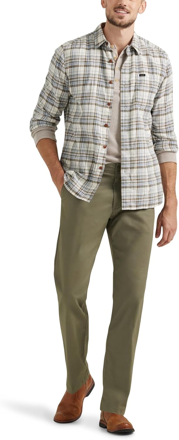 Lee Men's Extreme Motion Flat Front Slim Straight Pant - Image 4