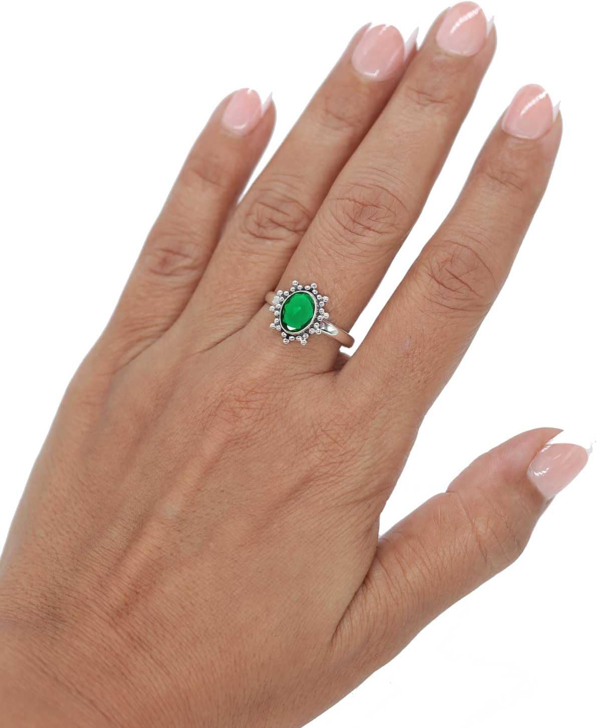 Natural Gemstone Adjustable Ring For Women Amber, Rose Quartz, Onyx, Agate Oval Boho Genuine 925 Sterling Silver Handmade Jewelry