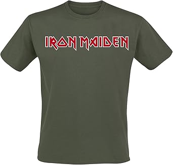 Iron Maiden T-Shirt Eponymous Vertical Logo Homme - Noir Manches Courtes