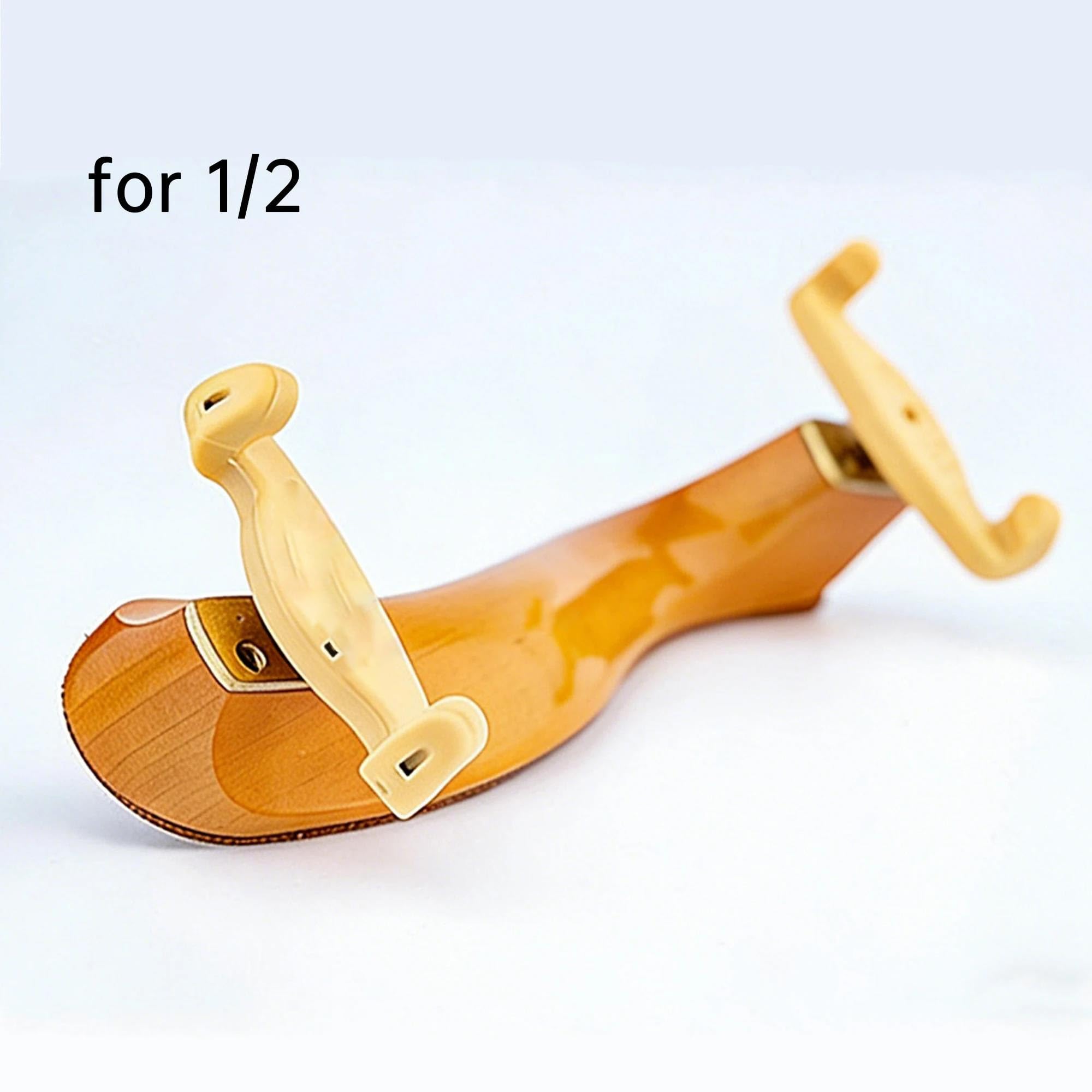Soporte Para El Hombro Del Violín Reposabrazos para violín de madera de arce con almohadilla de cuero tamaño ajustable 4/4 3/4 1/2 1/4 1/8(1-2)