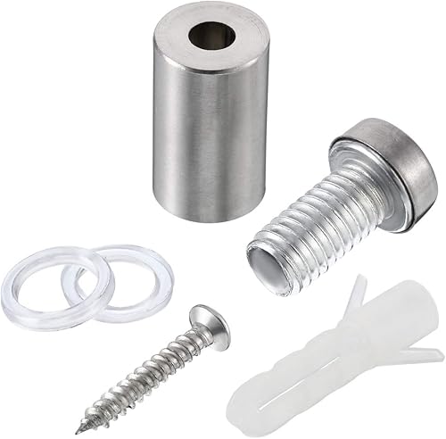 Miniatura 3 de Tornillos de separación de rótulo de 12 por 1 pulgada, soportes para letreros de pared, tornillos de montaje en vidrio, uñas de publicidad