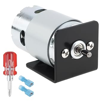 24V 895 DC Motor, 8000RPM High Speed Geared Motor High Torque Micro Motor Electric Built-in Cooling Fan for DIY Tools, Power Upgrade with Bracket 135, Watts, 8000, RPM