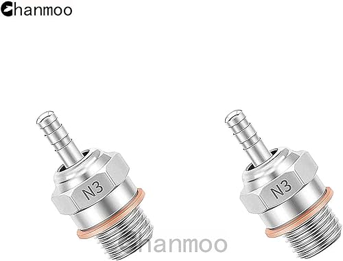 Miniatura 5 de 2 piezas 70117H Hot Glow Plugs No.3 N3 N4#3 #4 Spark Nitro Engine Parts Reemplazan OS para Traxxas Losi HPI Redcat HSP Himoto RC Car Truck Buggy (N3)