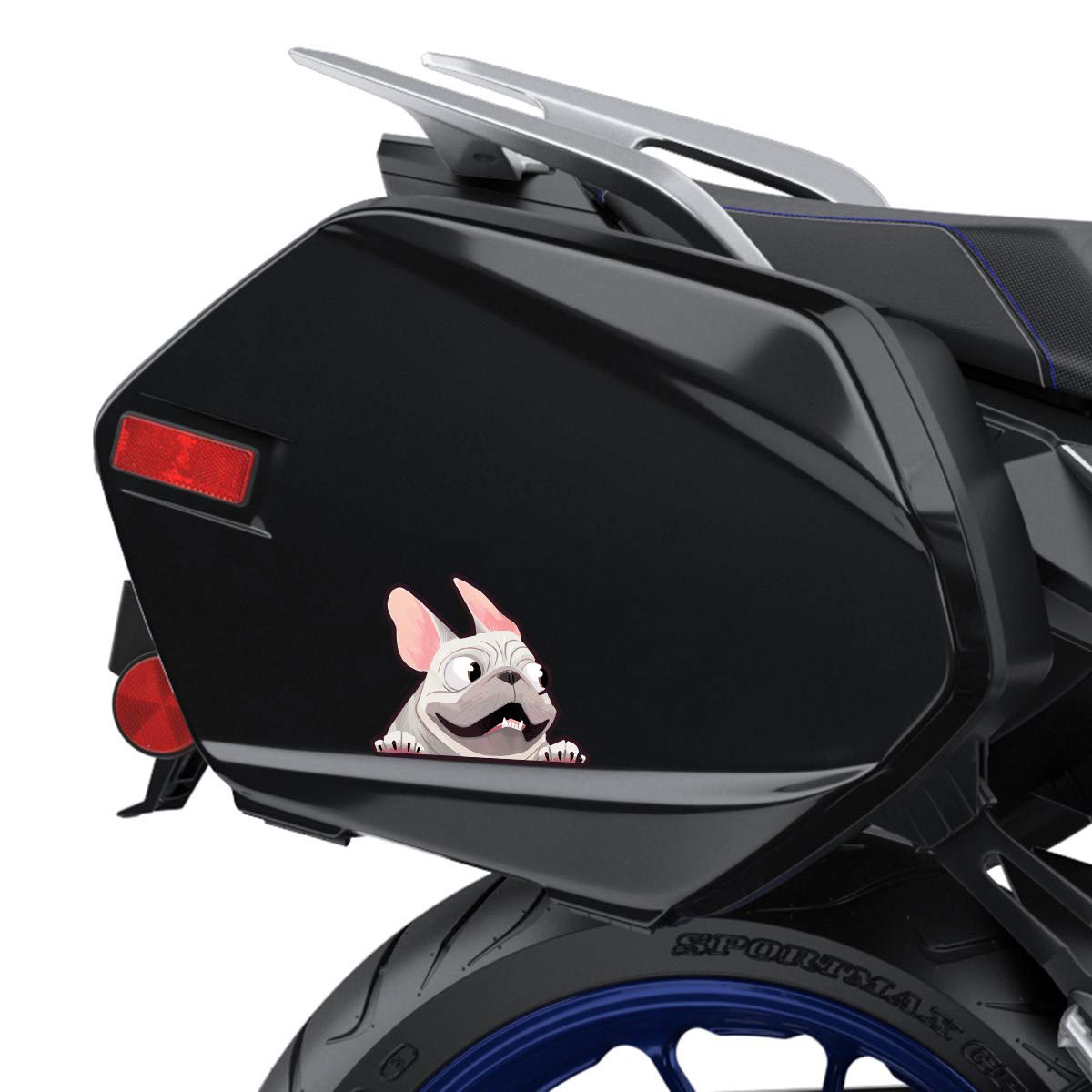 Biomar Labs® Adesivo In PVC Per Auto E Moto Con Cane Bulldog Francese – Adesivo Da Finestrino E Carrozzeria, Impermeabile E Resistente, Modello B 232 - 2