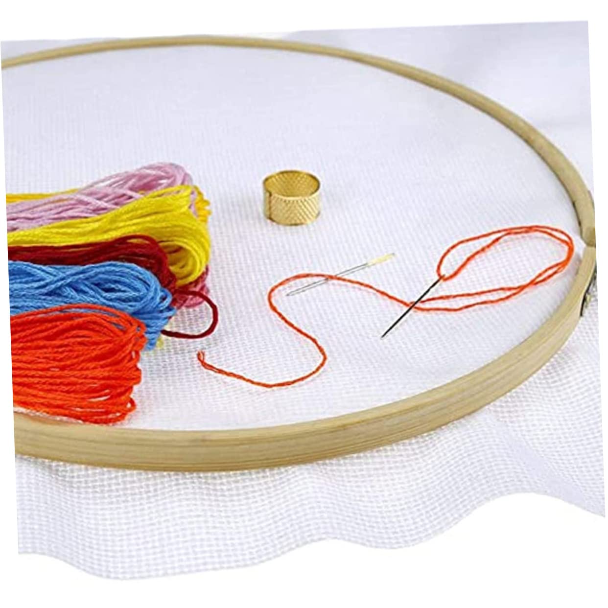 GLSTOY Embroidery Cloth Set 8pcs White Cross Stitch Fabric DIY Cloth for Stitching Embroidery Gridding Fabrics