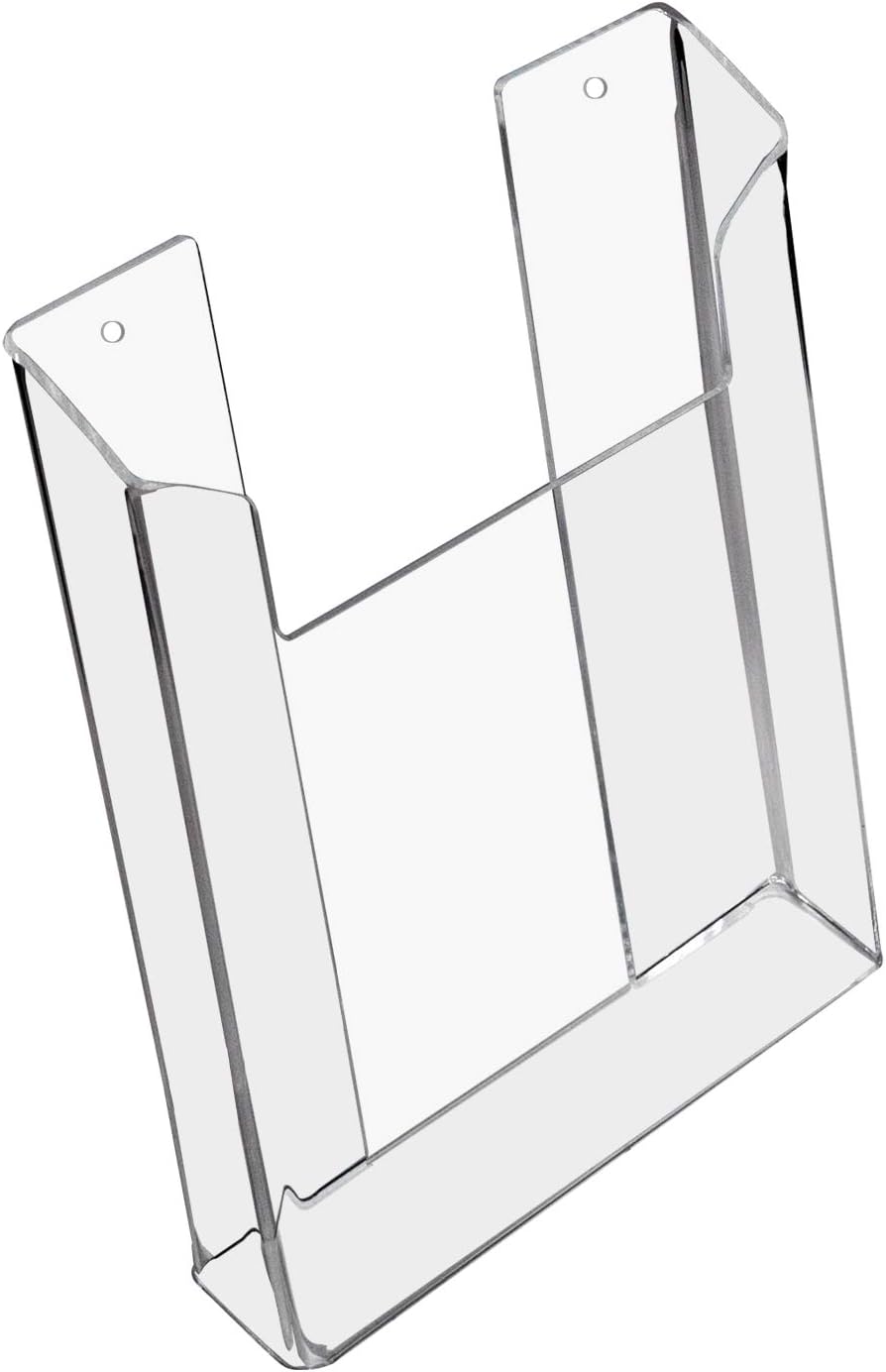 4 stuks VITAdisplays flyerstandaards DIN lang (DL), DIN A6 (ansichtkaart), 2 etages, transparant