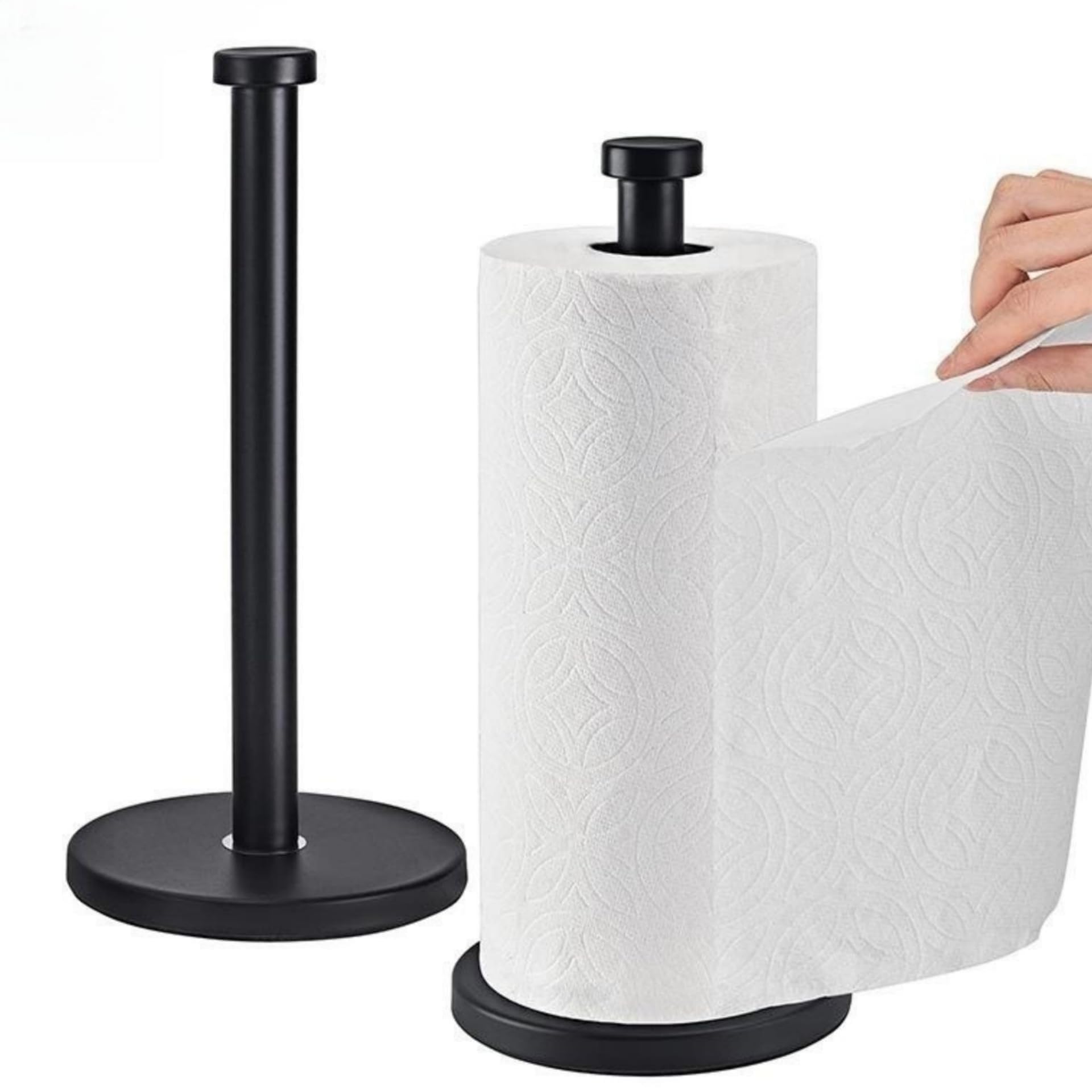 Soporte para toallas de papel pesado de alta resistencia y diseño minimalista negro