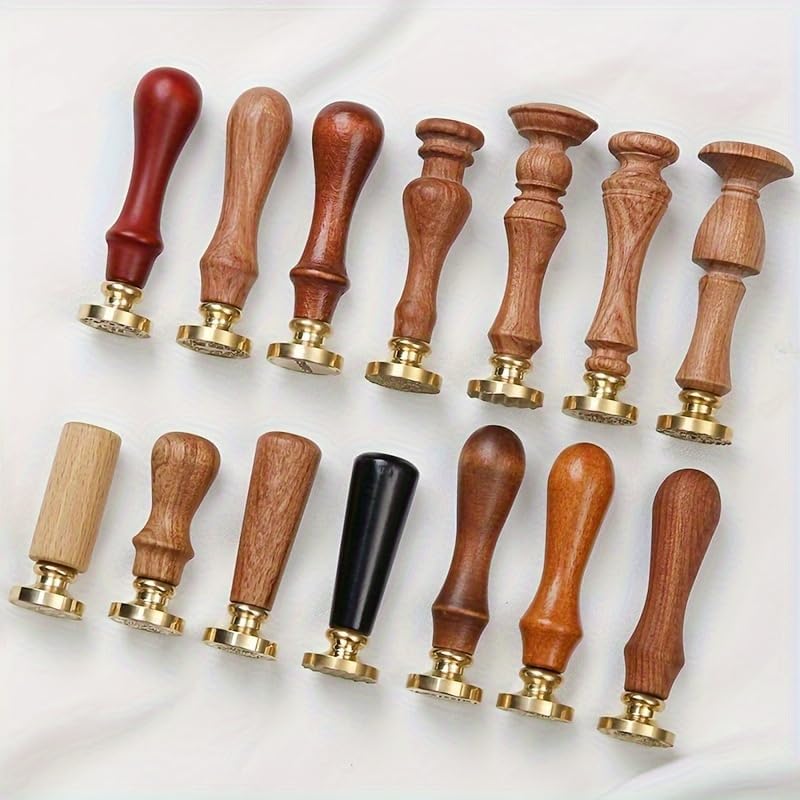 Wax Seal Handle, Replacement Sealing Stamp Handle with Brass Connector for Wax Seals