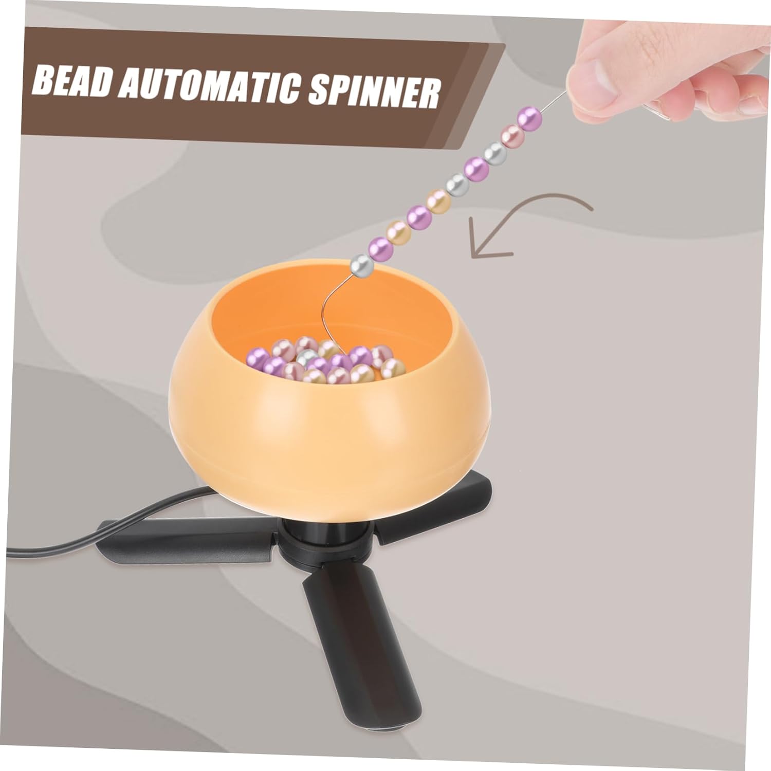 DIYEAH Electric Bead Threading Bowl Beading Machine Beading Tool for DIY Easy Operation High-Speed Stringing