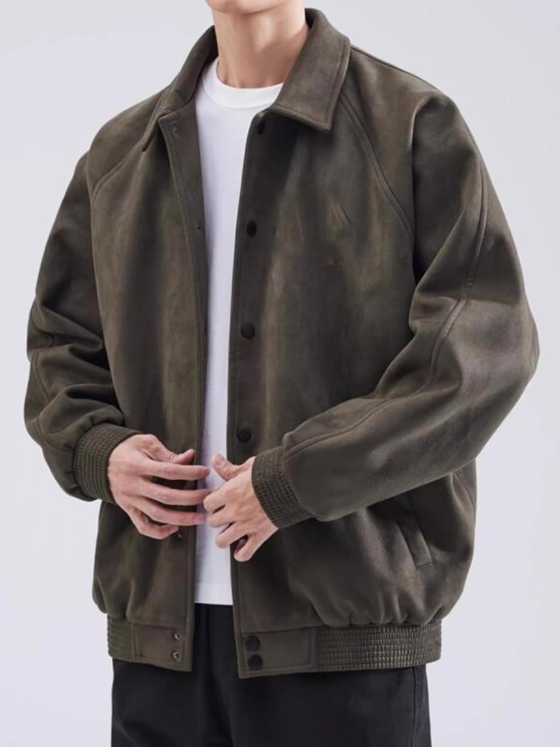 GUOYUXIAO Men's Jacket Male's Elastic Cuff Casual Wear Coat