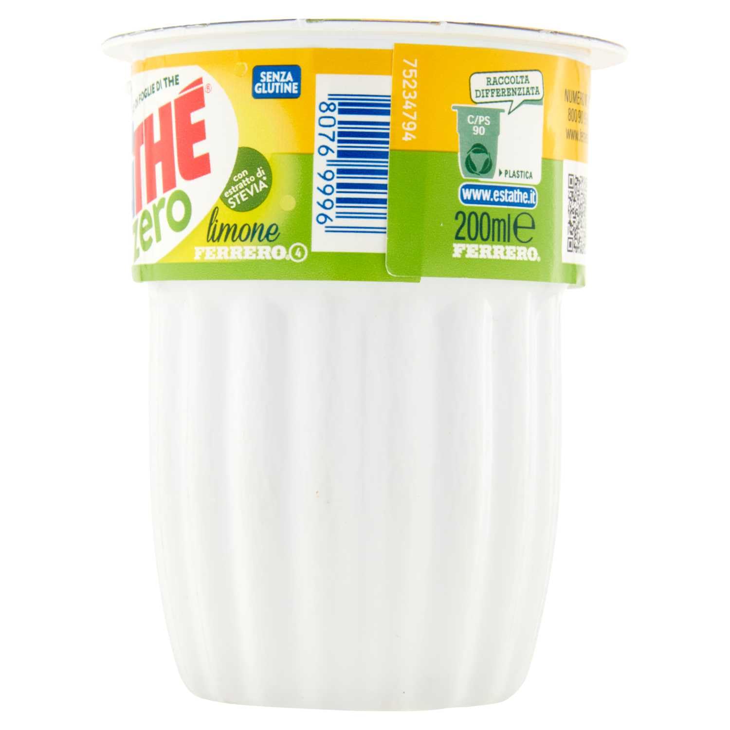 Italian Gourmet Thè Limone zero, tè senza zucchero Eistee Zitrone 72 x 20cl | Priva di conservanti e coloranti artificiali; gekühlt erfrischend für, Gesamtnettogewicht 14,4 L + Kostenlos Polpa 400g