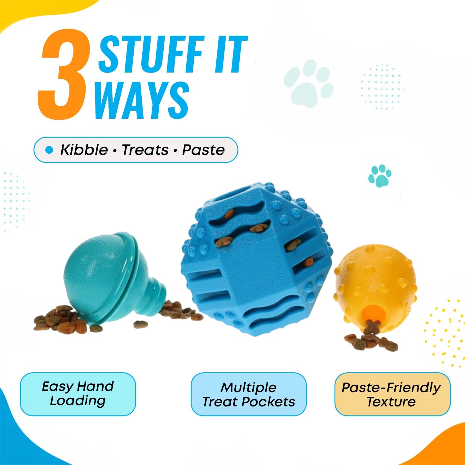 GURU Treat Station Interactive Dog Puzzle Toy - Treat Dispensing Enrichment Toy with Connecting Modules - Durable Chew Pro Rubber Mental Stimulation Toy for Large Dogs - Multi-Textured image 4