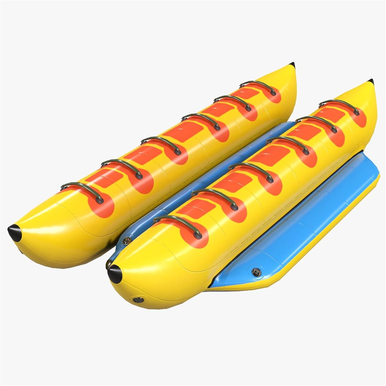 Double Row Inflatable Banana Water Park Boat, Amusement Surfing Equipment Towed by Ski Sea Toy for Fun & Adventure