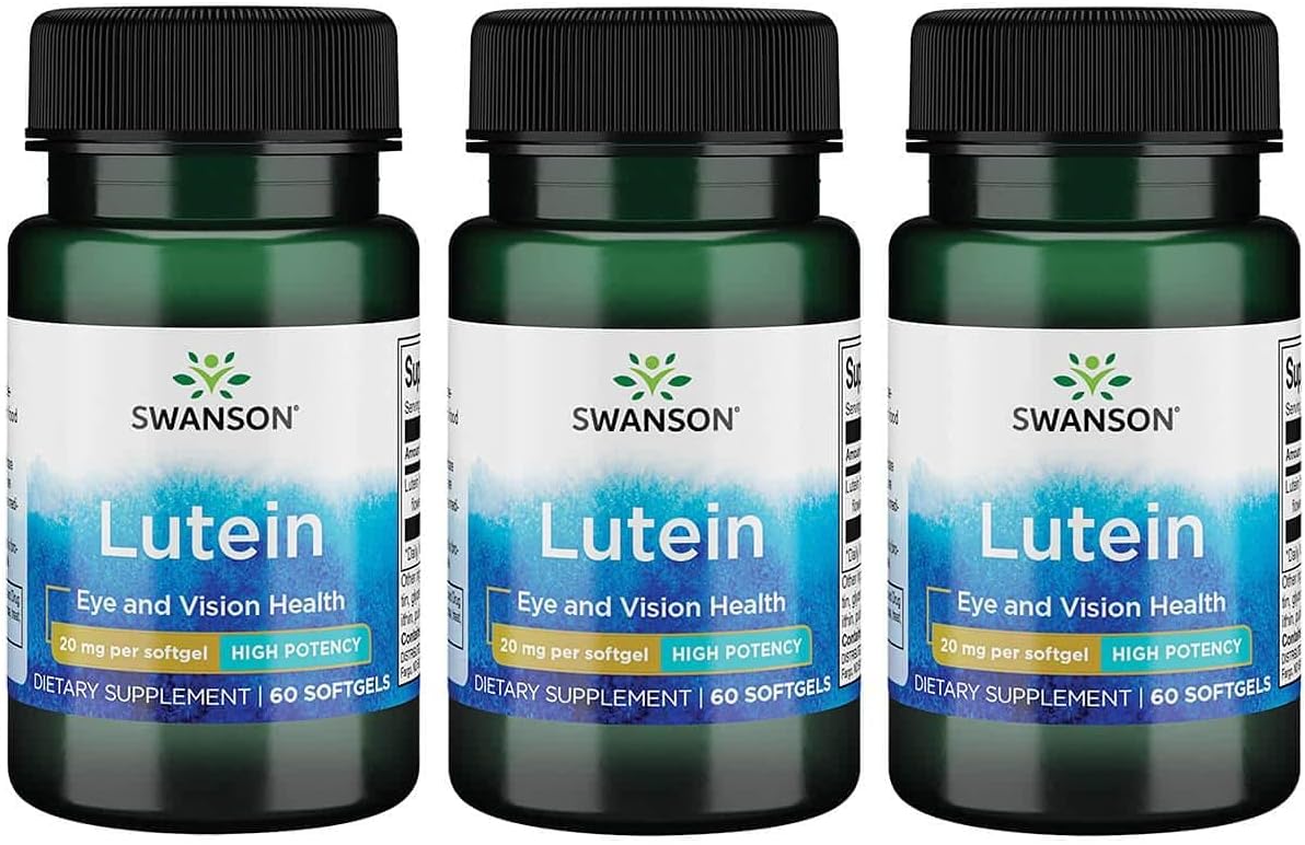 Swanson Lutein 20 Milligrams 60 Sgels (3 Pack) Health