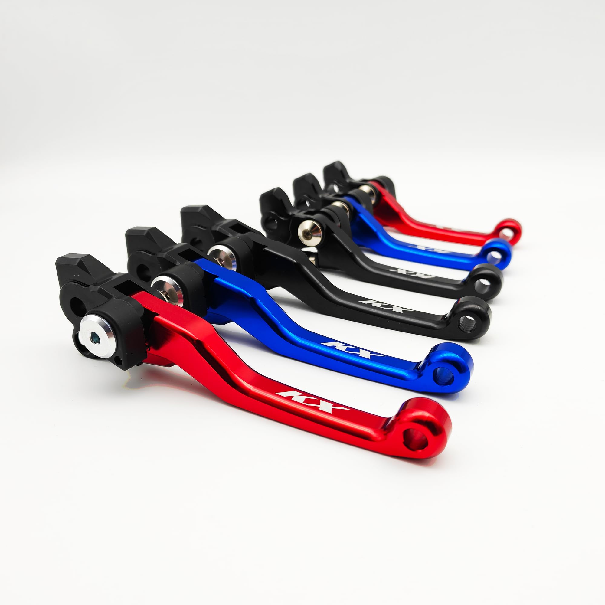 CNC Brake & Clutch Lever Replacement For KX250F/450F KX450SR 2019-2024,KX450 2019-2023,KX450X 2021-2023(Red_Glossy_KX)