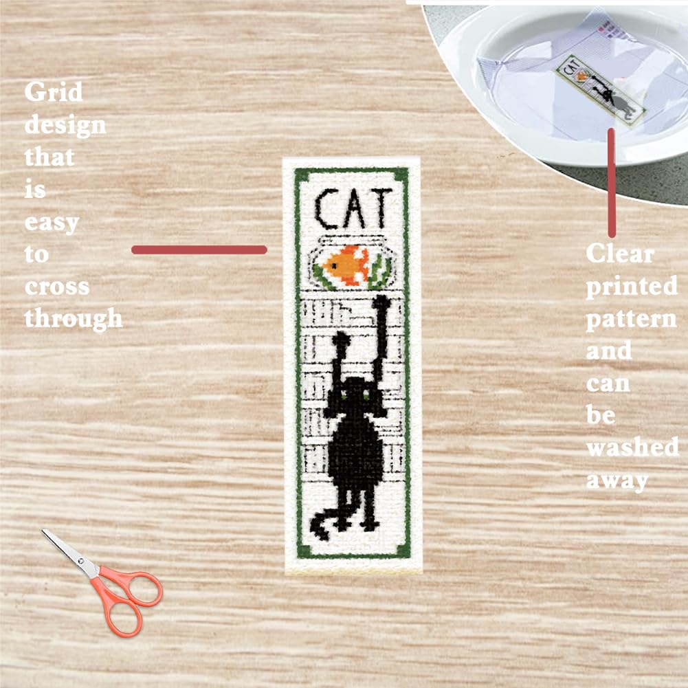 6 Kits Marque-pages Point De Croix Fleurs - Broderie DIY Décorative