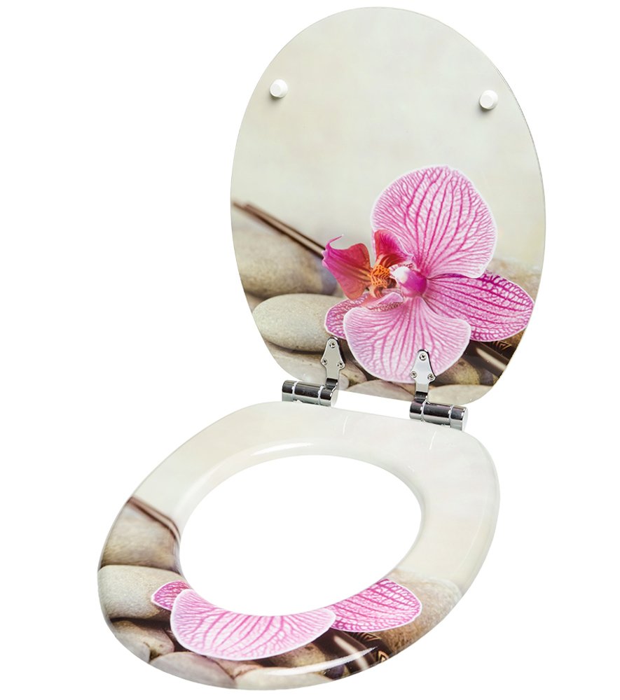Sanilo Sedile WC con chiusura ammortizzata, grande scelta di belli coprwater da legno robusto e di alta qualità (Benessere)