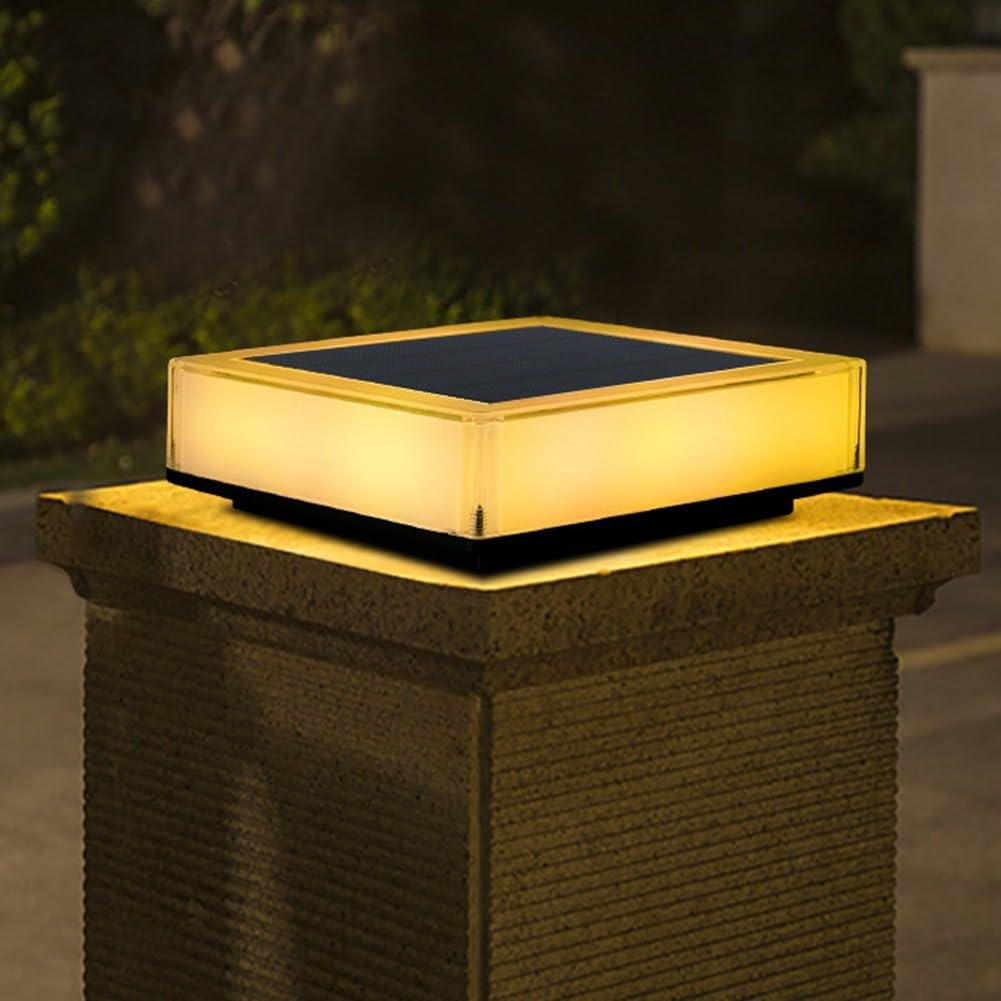 Solar LED Pfostenleuchten Outdoor Garten IP68 Wasserdicht Quadratische Landschaft Pfosten Kappe Lampe für Garten Terrasse Zaun Deck Holzpfosten