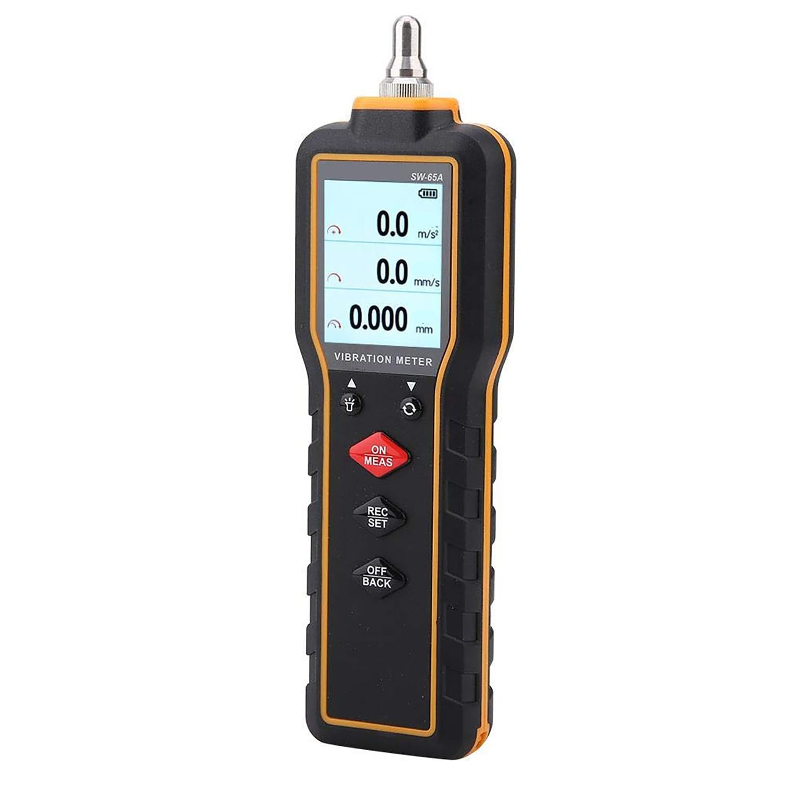 VitalisWorks Handheld Vibration Meter, Digital Vibration Measurement Tool, Measures Acceleration/velocity/displacement, Range 0.1-199.9 M/s, 200 Data Entries Stored, for HVAC, Motors
