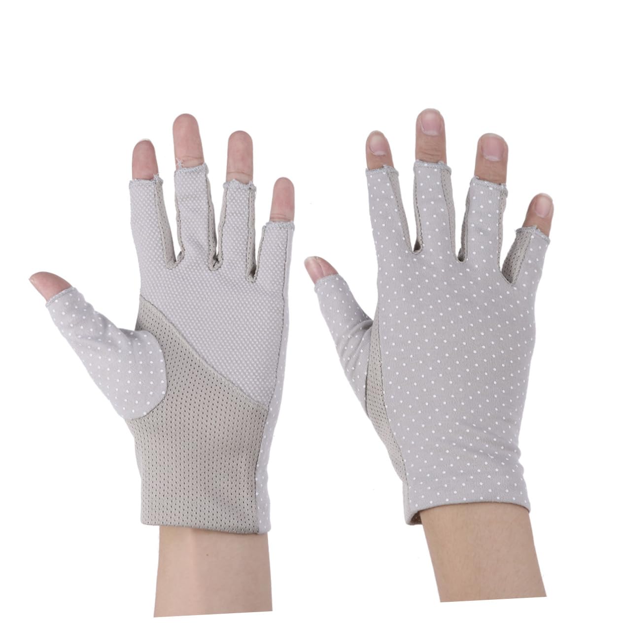 Holibanna 1pair Outdoor Uv Half Finger Gloves for Women Lightweight Sunblock Workout Mittens for Cycling Climbing and Driving Grey Comfortable and Breathable Design