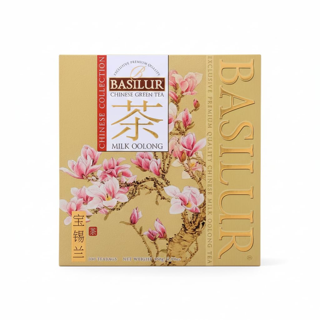 Chinese Milk Oolong Tea Bags – 100 Premium Tea Bags | Smooth Creamy Floral Oolong Green Tea | Antioxidant Rich | Relaxing & Balanced Flavor | Perfect Hot or Iced Tea