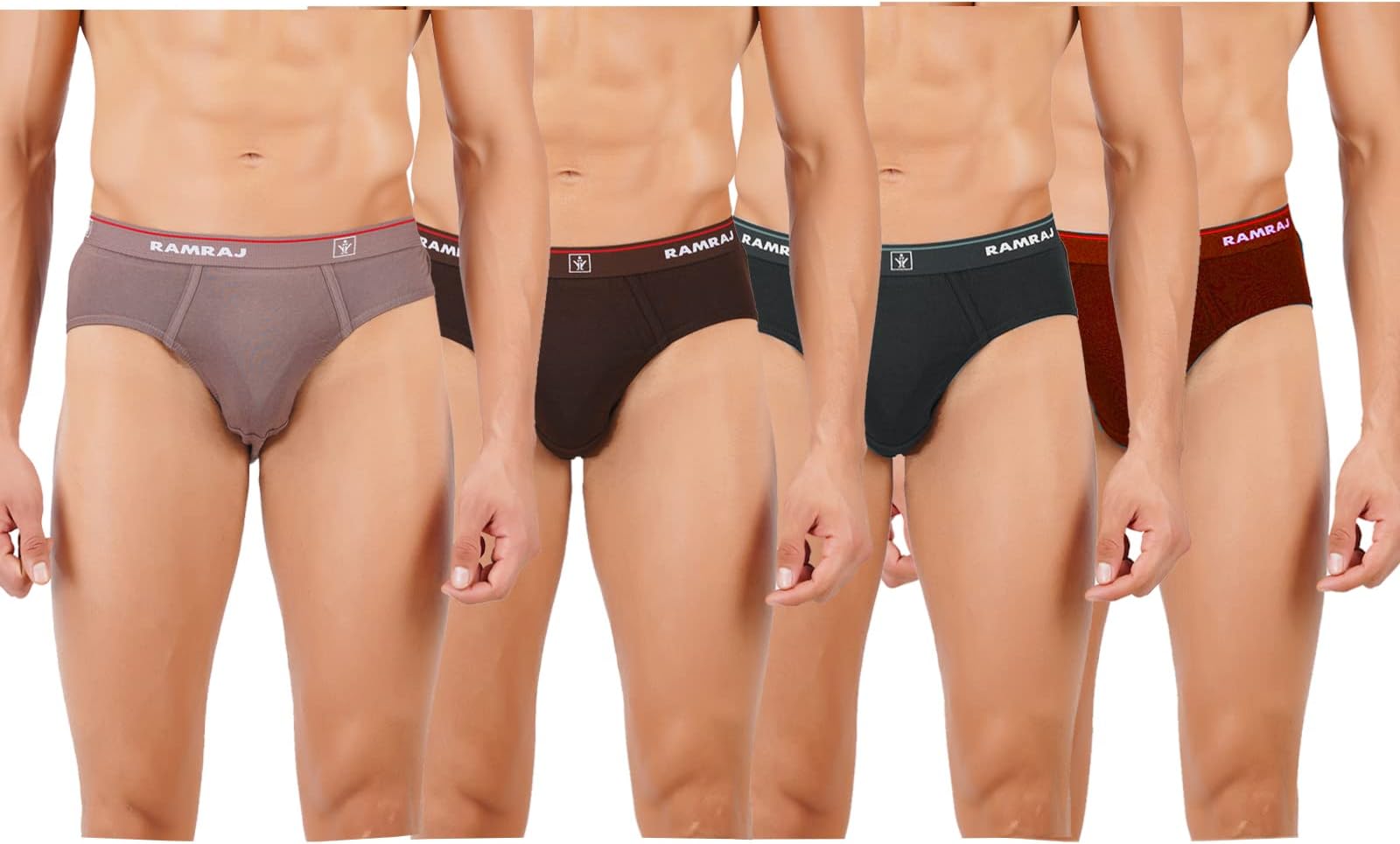 Men Pack Of 4 Solid Cotton Briefs | Soft Stretch Outer Elastic Waistband | Comfortable Daily Innerwear