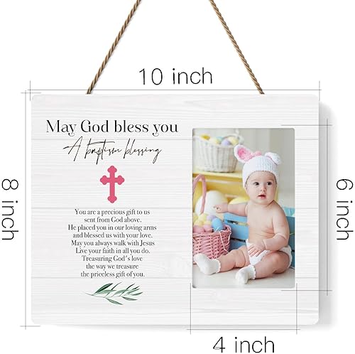 Miniatura 2 de Marco de fotos de bautismo, regalos de bautismo para niños, regalos de bautizo para niños, cumpleaños, Navidad, regalos religiosos para mujeres,